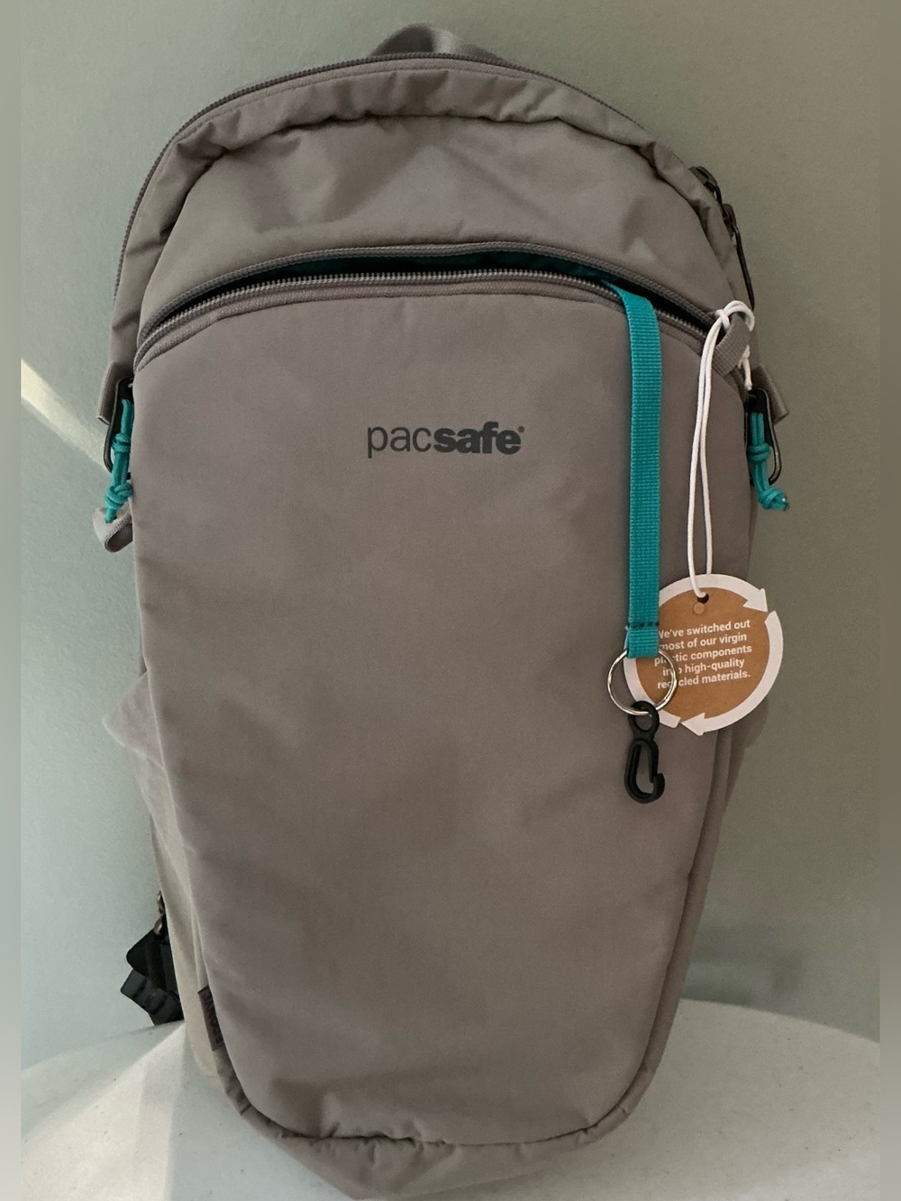 Pacsafe® ECO 12L Anti-Theft Sling Backpack HTF Gray NWT